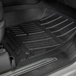 Floor Mats Fits for 2019-2025 Chevy Silverado/GMC Sierra 1500 & 2020-25 Sierra 2500/3500 HD Crew Cab | Custom Fit TPE All Weather | Non-Slip Textured Surface | 3pcs Black