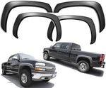 Discounted Demo Fender Flares with Minor Scratches | Maple4x4 1999-2006 Chevy Silverado & GMC Sierra Factory Style OEM Fender Flares | Black Paintable Set of 4 (Excludes Dually Models & SLE) - OE201-1