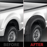 Maple4x4 2017-2022 Ford F250 F350 Superduty Pocket Style Riveted Fender Flares | Smooth Black Set of 4 - FF108