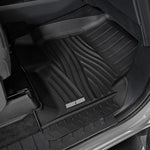 Floor Mats Fit 2015-2025 Ford F-150 SuperCrew Cab (Includes 22-25 Lightning), Custom Fit TPE All Weather | Non-Slip Textured Surface | Front and Rear Row - 3pcs Black