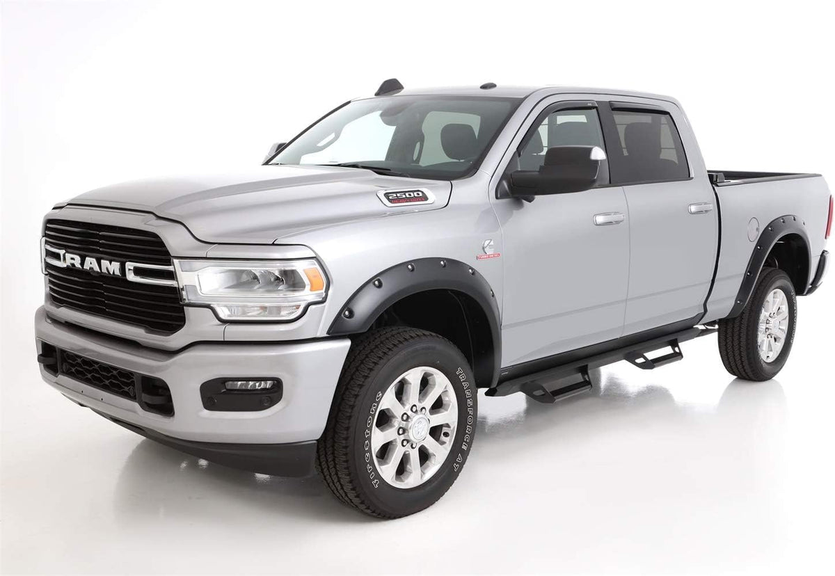 Maple4x4 2019-2026 Dodge Ram 2500 & 3500 Pocket Bolt-Riveted Fender Flares – Smooth Black, Set of 4 (Not for Dually Models) - FF306