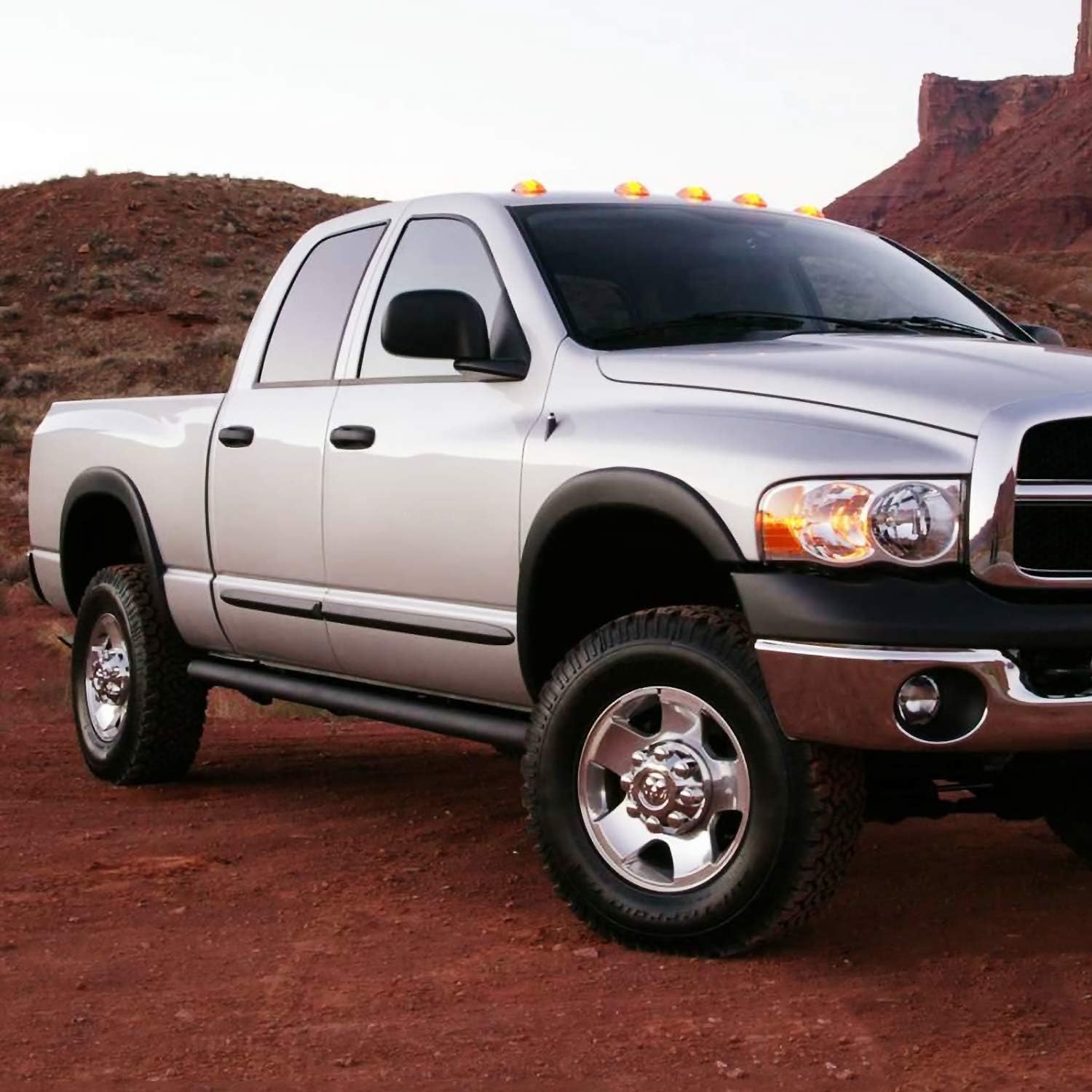 Maple4x4 Compatible with 2002-2008 Dodge Ram1500 2003-2009 Dodge Ram 2500 3500 6.5ft Bed (Not for 8' Bed and Dually Models) OEM Factory Style Fender Flares | Smooth black paintable - OE301