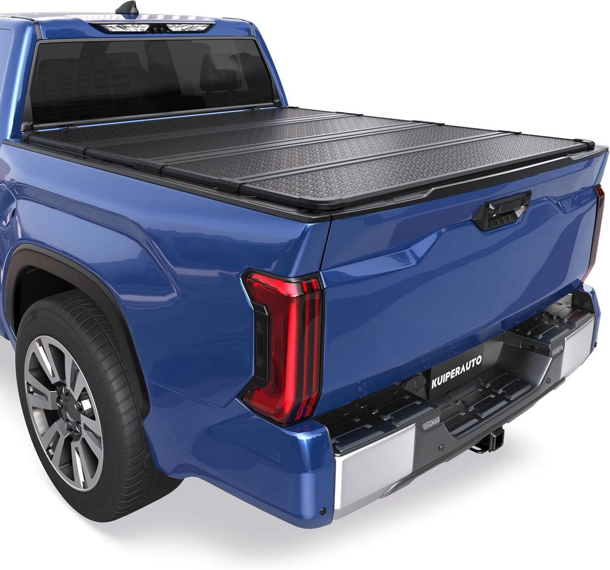 Maple4x4 Hard Quad-Fold Truck Bed Tonneau Cover Compatible with 2016–2025 Toyota Tacoma 6.2ft Bed (with OEM Track System) | Aluminum on top Mount