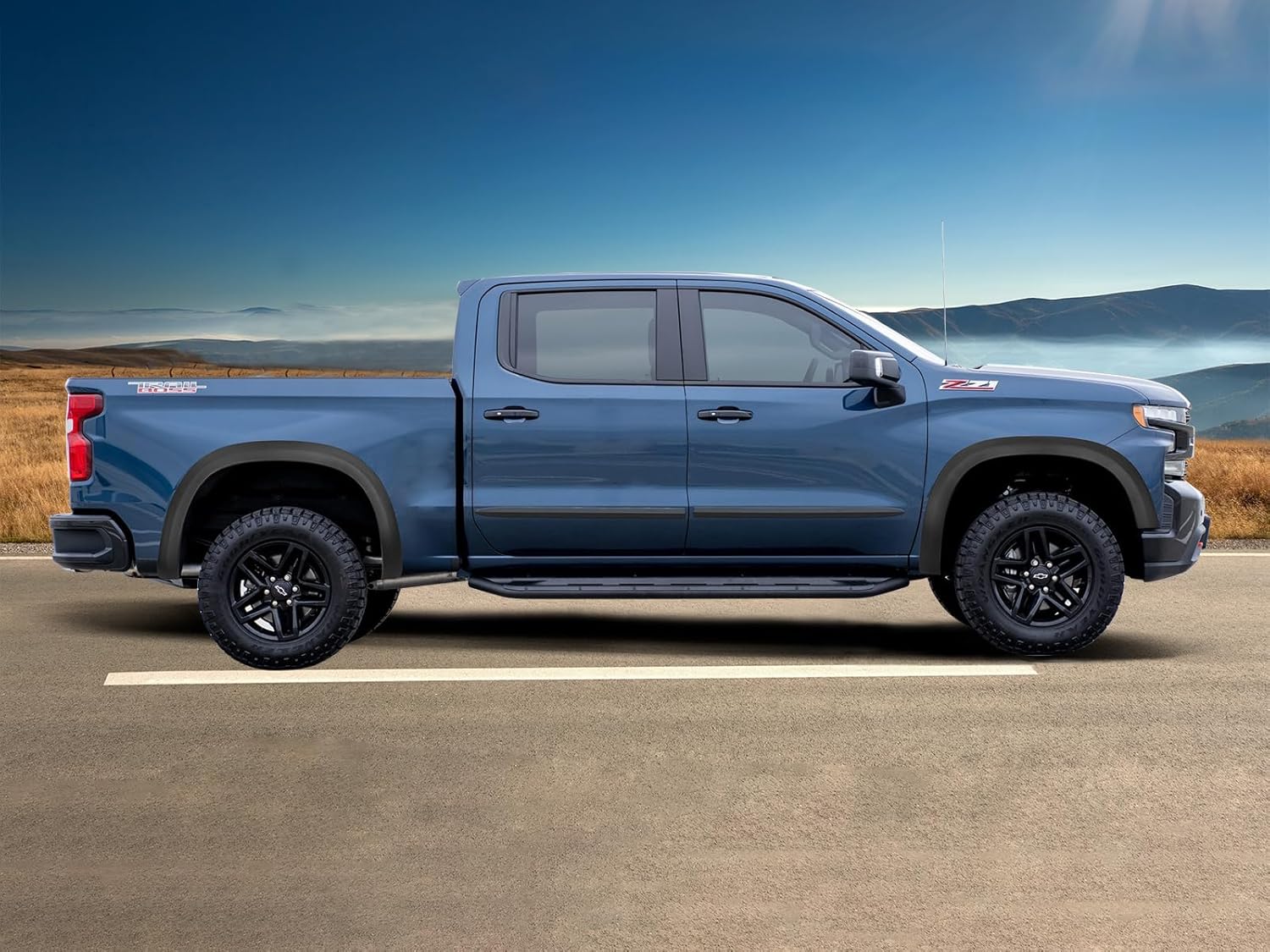 Maple4x4 2019-2024 Compatible with Silverado 1500 OEM Style Fender Flares | Fits 2019-2026 Chevy Silverado 1500 (NOT for GMC Sierra) Factory Style OEM Fender Flares Smooth Black Paintable - OE208