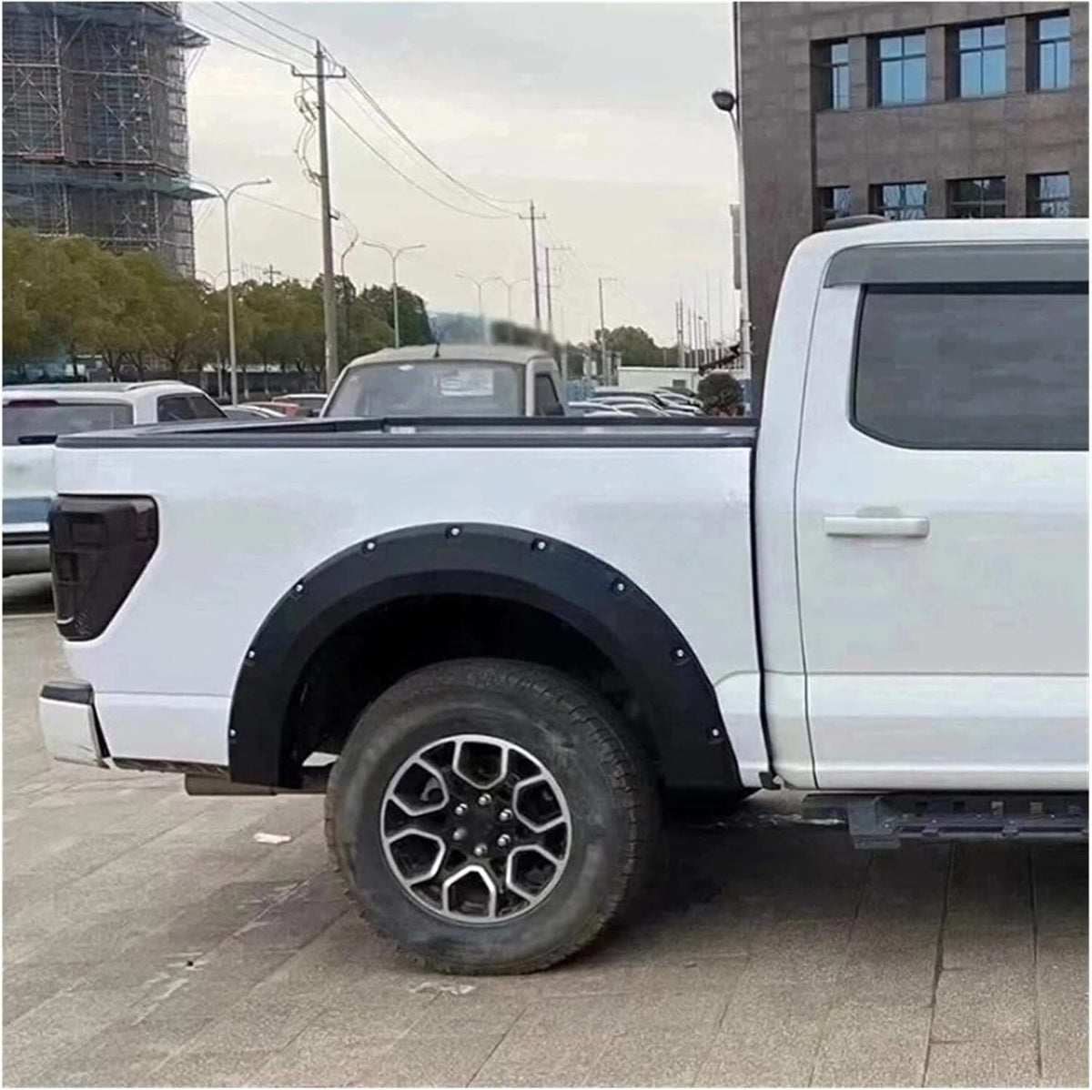 Maple4x4 2021-2026 Ford F150 (Excludes Lightning)  Pocket Style Riveted Fender Flares, 4-Piece Set, Black - FF111