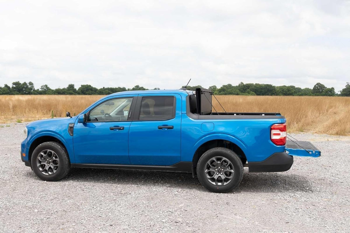 Maple4x4 2022-2026 Ford Maverick 4'6'' Bed (54.4'') Hard Tri-Fold Flip up Truck Bed Tonneau Cover | Flush Aluminum Panels - LT033