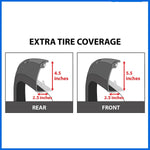 Discounted Demo Fender Flares with Minor Scratches | Maple4x4 2002-2008 Compatible with Dodge Ram 1500 2003-2009 Ram 2500 3500 Pocket Bolt-Riveted Style Fender Flares | Smooth Black Paintable - FF302-1