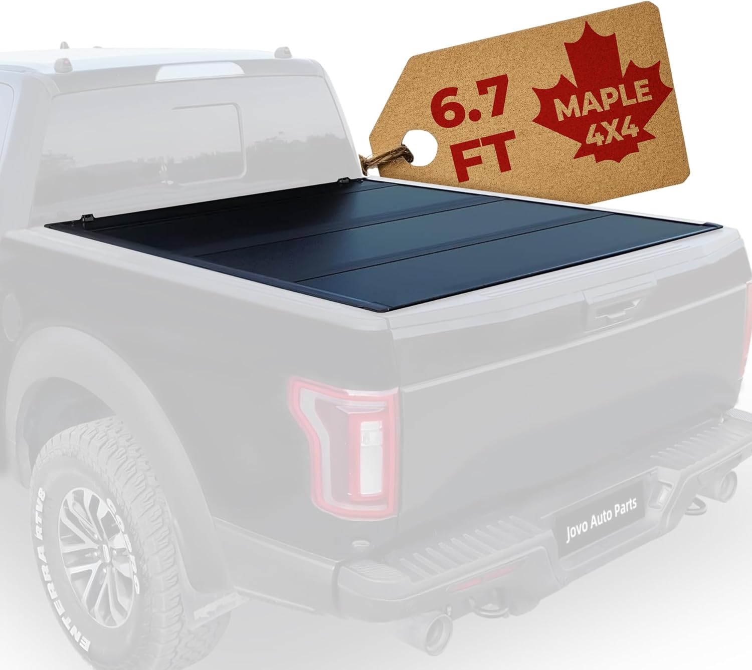 Maple4x4 2020-2026 Chevy Silverado GMC Sierra 2500 3500 6.7ft Box only Hard Tri-Fold Flip up Truck Bed Tonneau Cover | Flush Aluminum Panels - LT027