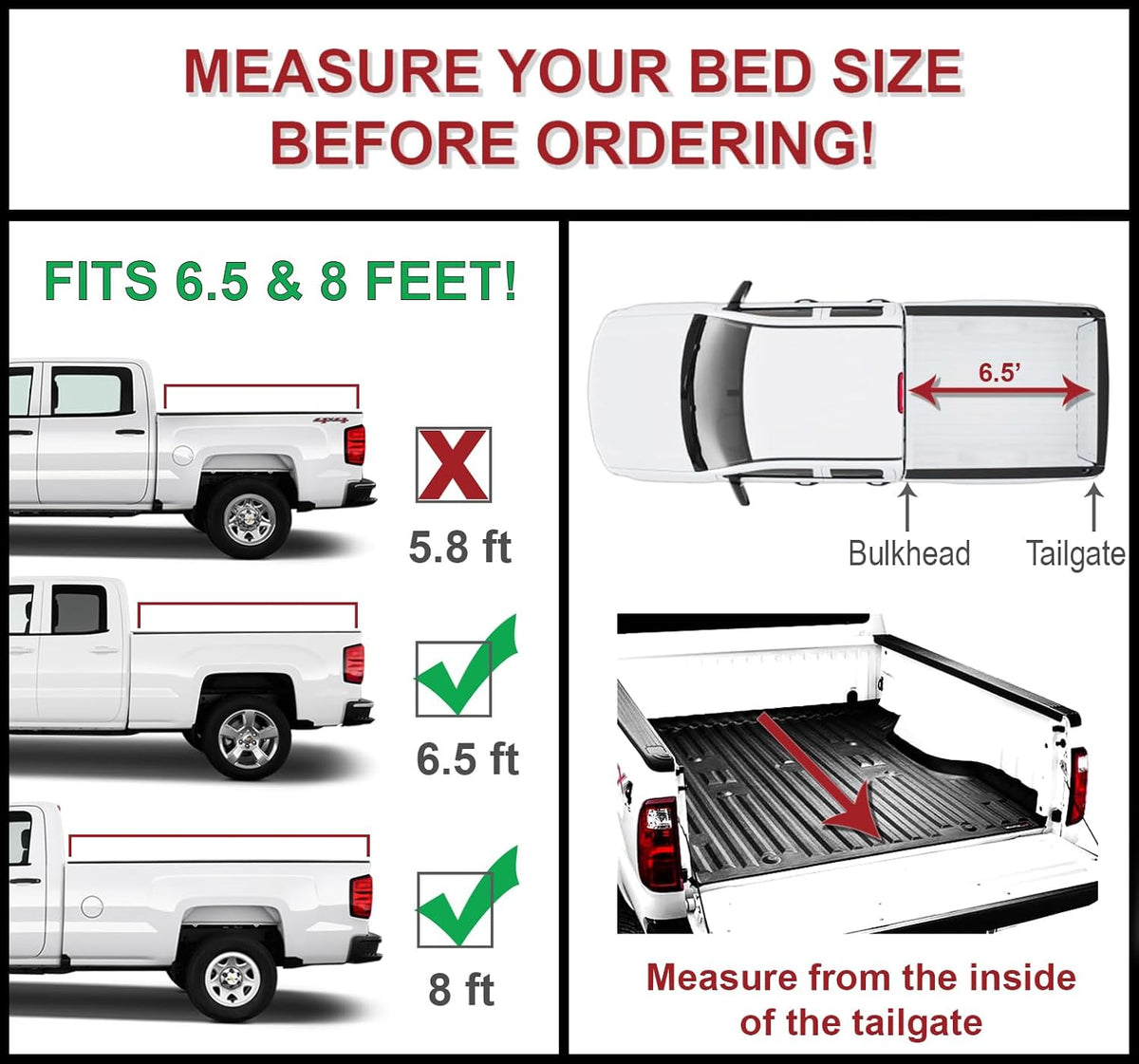 Maple4x4 2014-2018 Chevy Silverado 1500, 2015-2019 Chevy Silverado 2500 3500 6.5ft & 8ft Bed Pocket Bolt-Riveted Fender Flares (NOT FOR GMC SIERRA) - FF207
