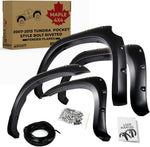 Maple4x4 2007-2013 Compatible with Toyota Tundra Fender Flares Pocket Style Bolt Riveted | Smooth Black Paintable Set of 4 - FF402