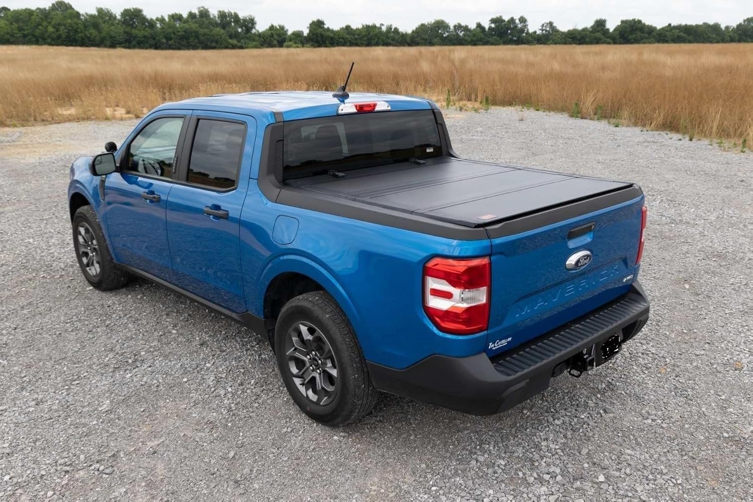 Hard Tri-Fold Flip up Truck Bed Tonneau Cover Compatible with 2022-2026 Ford Maverick 4'6'' Bed (54.4'') | Aluminum Low-Profile Flush Mounted