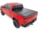 Maple4x4 2019-2026 Chevy Silverado GMC Sierra 1500 5.8ft Box Hard tri-fold flip up Truck Bed Tonneau Cover | Flush Aluminum Panels - LT011