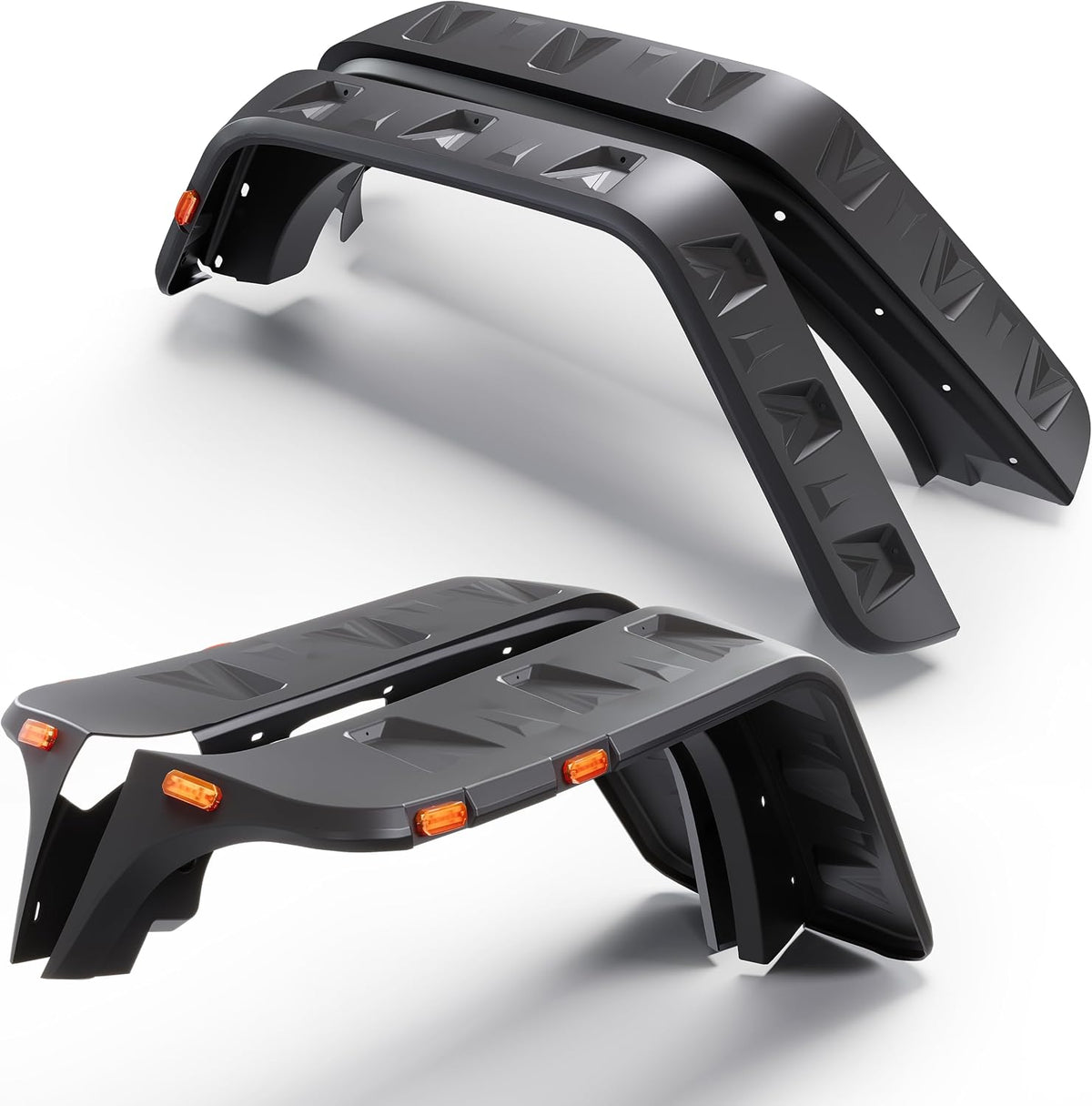 Maple4x4  2007-2018 Jeep JK Wrangler 2/4 Door Model Unlimited Rubicon Unlimited Pocket-Riveted Fender Flares