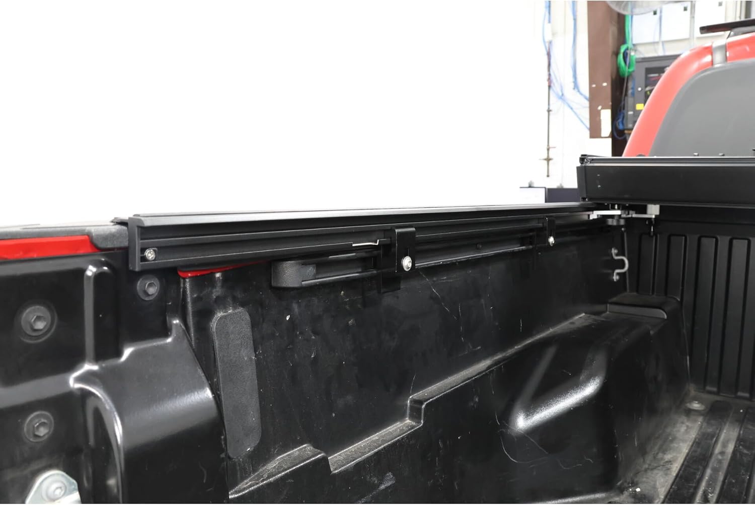 Maple4x4 Hard Quad-Fold Truck Bed Tonneau Cover Compatible with 2016–2025 Toyota Tacoma 6.2ft Bed (with OEM Track System) | Aluminum on top Mount