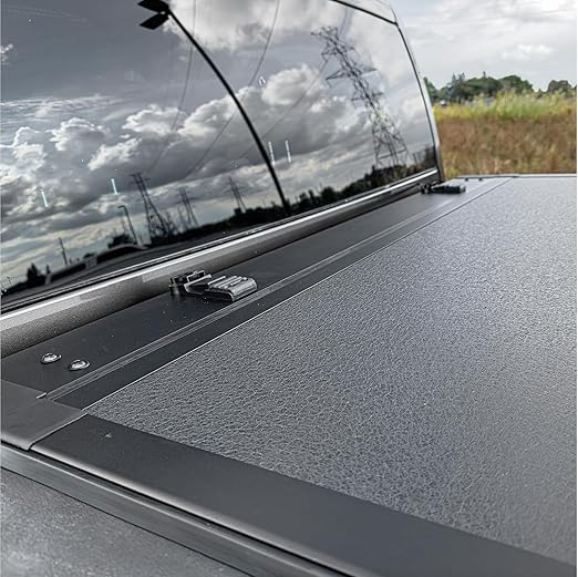Maple4x4 2019-2026 Chevy Silverado GMC Sierra 1500 5.8ft Box Hard tri-fold flip up Truck Bed Tonneau Cover | Flush Aluminum Panels - LT011