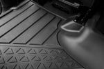 Floor Mats Fit 2019-2024 Ram 1500 Crew Cab (Includes 1500 TRX 2021-24), Custom Fit TPE All Weather | Non-Slip Textured Surface | Front and Rear Row - 3pcs Black