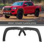 Maple4x4 2016-2023 Compatible with Toyota Tacoma Front Driver side and Front Passenger side OEM Style Fender Flares | Smooth Black Paintable, 2pcs - OE403