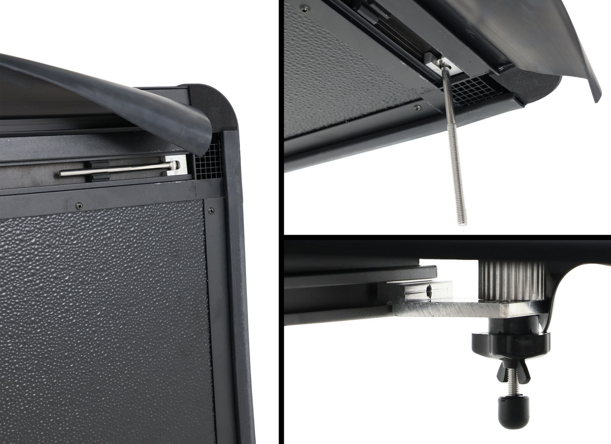 Maple4x4 Hard Quad-fold Truck Bed Tonneau Cover Compatible with 2014-2021 Toyota Tundra 5.5ft Bed (Excludes Trail Special Edition Storage Boxes)