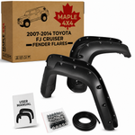 Maple4x4 2007-2014 Compatible with Toyota FJ Cruiser Pocket Riveted Fender Flares | Smooth Black Paintable Set of 4 - FF405